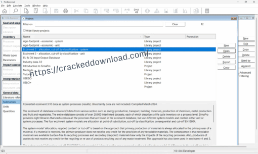 SimaPro Craft 10.1 with ecoinvent v3 database crack