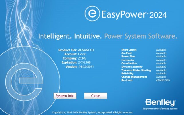EasyPower Advanced 2024 Electrical System 4 Bentley EasyPower 2024 v24.0