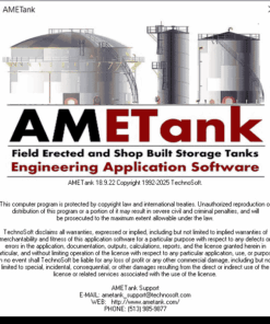 TechnoSoft AMETank v18.9.22 4 AMETank 18.9.22 Tank Design and Analysis